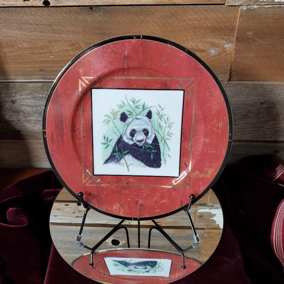 1998 Lynn Chase Designs Plate Asian Views - Giant Panda Salad Plate #1 - Picture 3 of 7